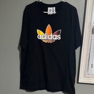 🔹🔹Adidas Black Tee with Vibrant Logo